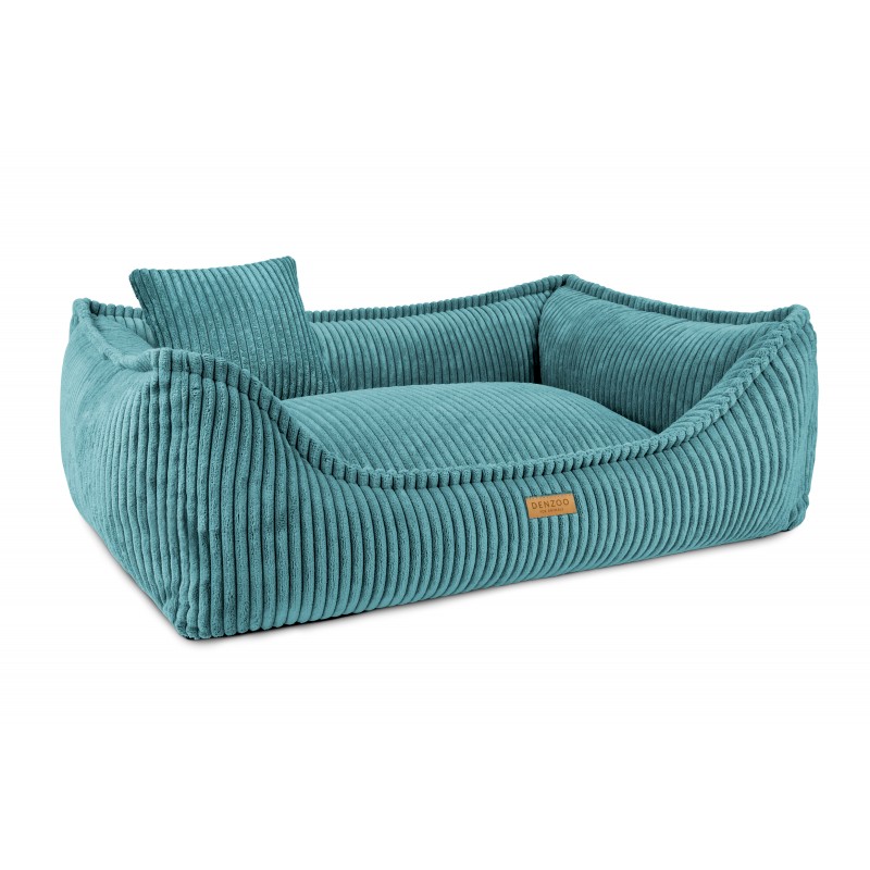 Denzoo Orthopedische Hondenmanden Orthopedische Hondenmand Milano Ribbed Turquoise – Visco Memory Foam – Luxe & Wasbaar Orthopedische Hondenmand Milano Ribbed Turquoise – Visco Memory Foam – Luxe & Wasbaar - Afbeelding 6