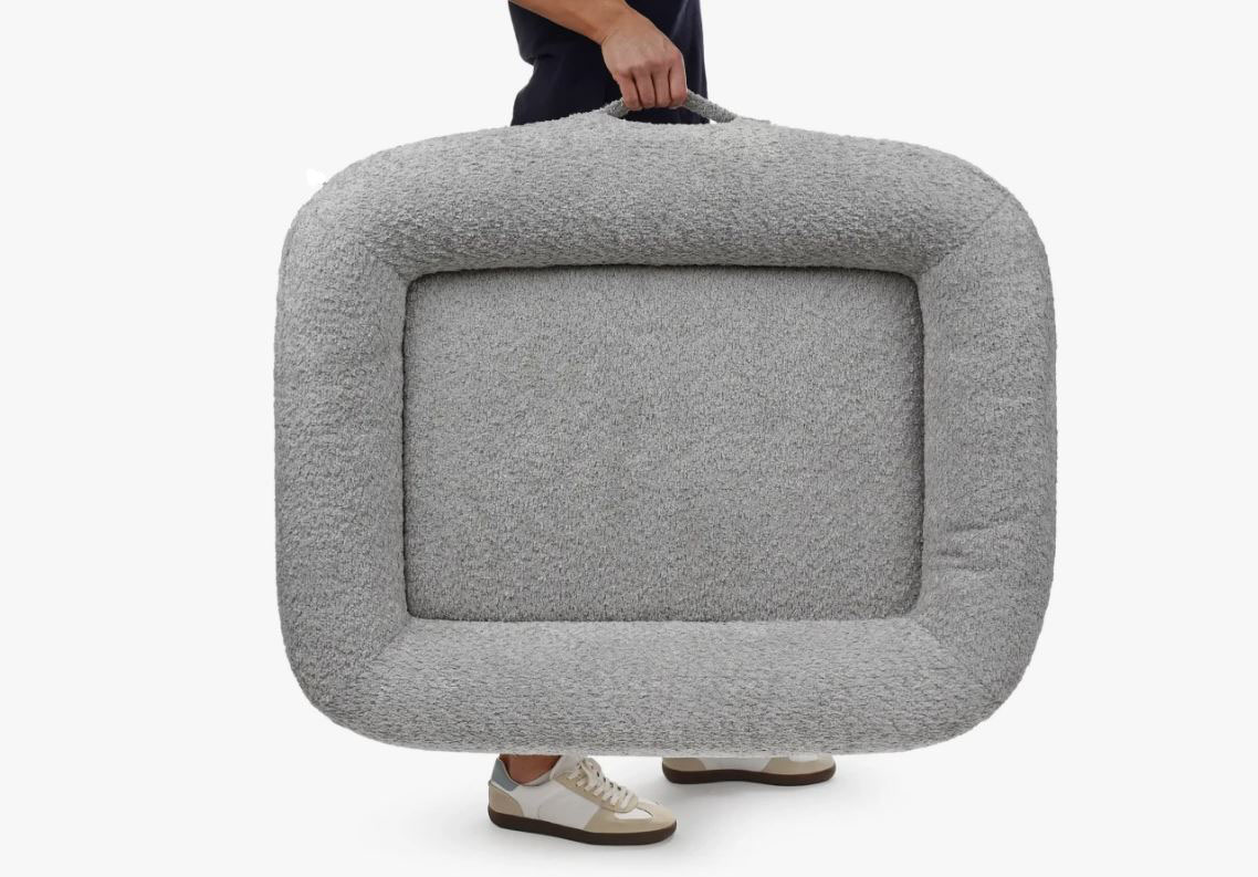 Grote hondenmand Hondenmand Bouclé Beige Rechthoek – Luxe Hondenmand – Wasbaar – Optioneel Orthopedisch Hondenmand Bouclé Beige Rechthoek – Luxe Hondenmand – Wasbaar – Optioneel Orthopedisch - Afbeelding 3