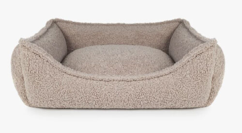 Grote hondenmand Hondenbed Surplus Rotan Bed Hondenmand Dolly Wol Taupe – Zachte Hondenmand – Wasbaar – Optioneel Orthopedisch