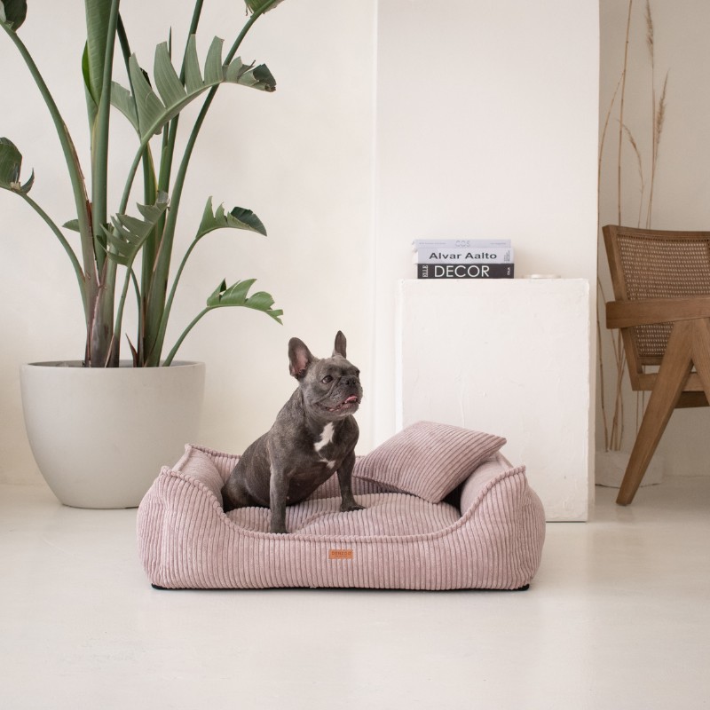 Denzoo Orthopedische Hondenmanden Orthopedische Hondenmand Milano Ribbed Roze – Visco Memory Foam – Luxe & Wasbaar Orthopedische Hondenmand Milano Ribbed Roze – Visco Memory Foam – Luxe & Wasbaar - Afbeelding 6