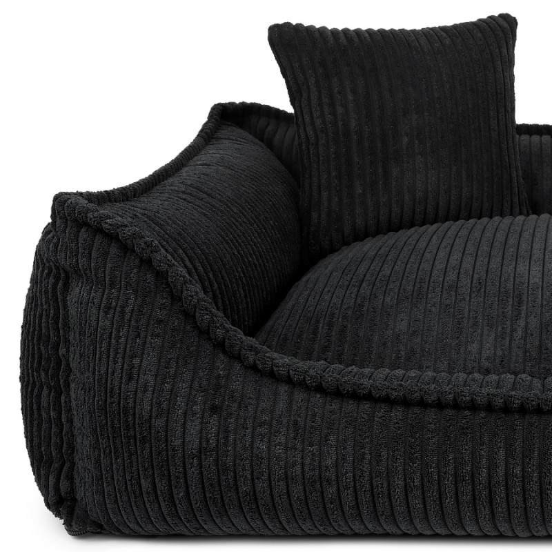 Denzoo Orthopedische Hondenmanden Orthopedische Hondenmand Milano Ribbed Zwart – Visco Memory Foam – Luxe & Wasbaar Orthopedische Hondenmand Milano Ribbed Zwart – Visco Memory Foam – Luxe & Wasbaar - Afbeelding 3