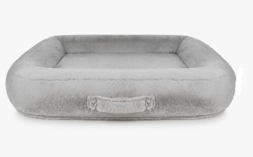 Grote hondenmand Hondenbed Surplus Rotan Bed Hondenbed Teddy Lichtgrijs – Luxe Hondenmand met Zachte Pluche – Orthopedisch Optioneel – Wasbaar op 30°C