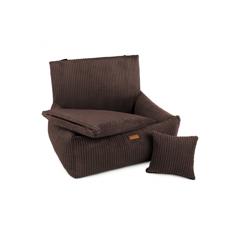 Car Seat / Autostoel Hond Hondenautostoel Milano Bruin Orthopedische met VISCO Memory Foam Hondenautostoel Milano Bruin Orthopedische met VISCO Memory Foam - Afbeelding 2