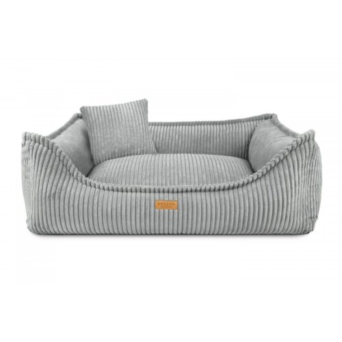 Grote hondenmand Hondenbed Surplus Rotan Bed Orthopedische Hondenmand Milano Ribbed Grijs – Visco Memory Foam – Luxe & Wasbaar
