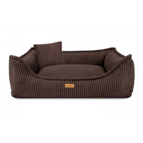 Grote hondenmand Hondenbed Surplus Rotan Bed Orthopedische Hondenmand Milano Ribbed Bruin – Visco Memory Foam – Luxe & Wasbaar