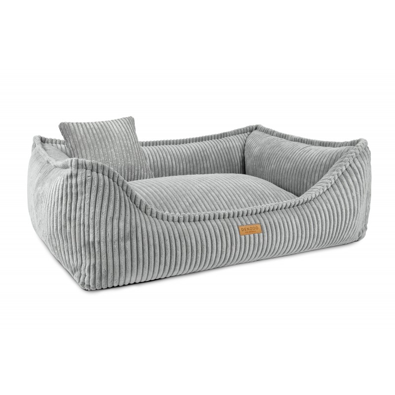 Denzoo Orthopedische Hondenmanden Orthopedische Hondenmand Milano Ribbed Grijs – Visco Memory Foam – Luxe & Wasbaar Orthopedische Hondenmand Milano Ribbed Grijs – Visco Memory Foam – Luxe & Wasbaar - Afbeelding 3