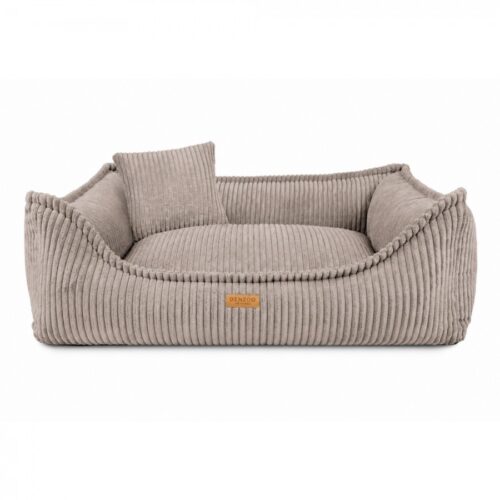 Grote hondenmand Hondenbed Surplus Rotan Bed Orthopedische Hondenmand Milano Ribbed Capuccino – Visco Memory Foam – Luxe & Wasbaar