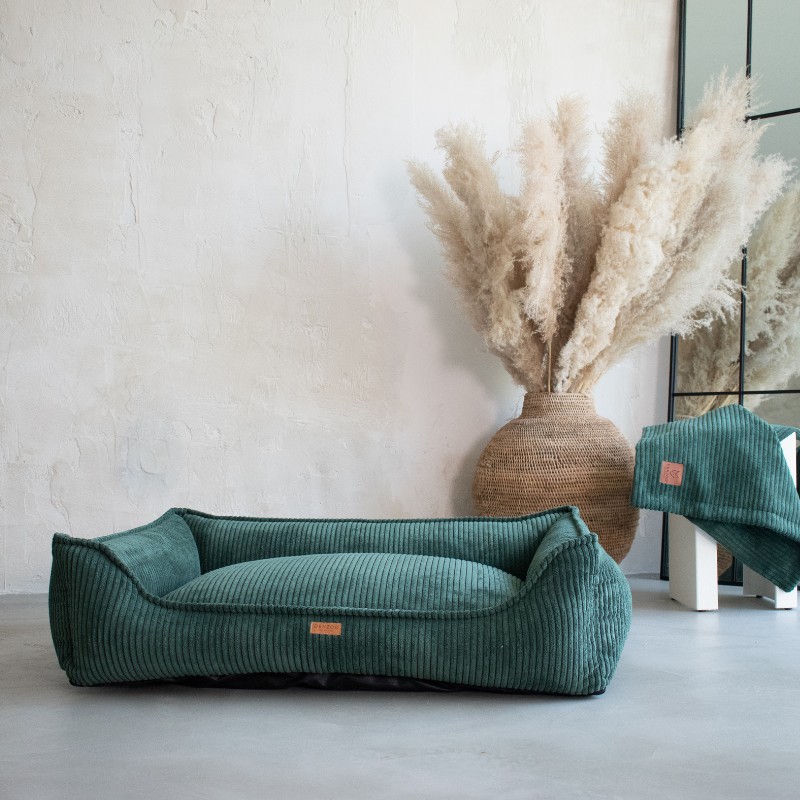 Denzoo Orthopedische Hondenmanden Orthopedische Hondenmand Milano Ribbed Groen – Visco Memory Foam – Luxe & Wasbaar Orthopedische Hondenmand Milano Ribbed Groen – Visco Memory Foam – Luxe & Wasbaar - Afbeelding 6