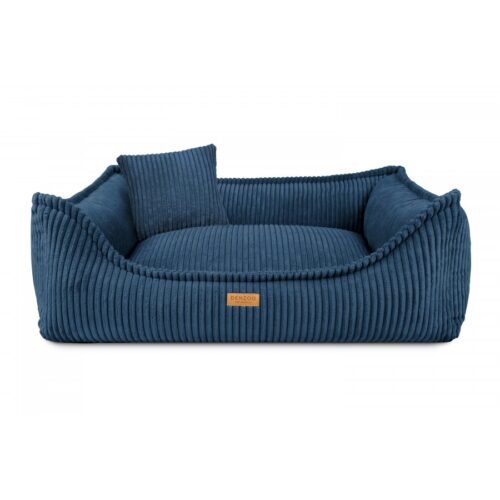 Grote hondenmand Hondenbed Surplus Rotan Bed Orthopedische Hondenmand Milano Ribbed Blauw – Visco Memory Foam – Luxe & Wasbaar