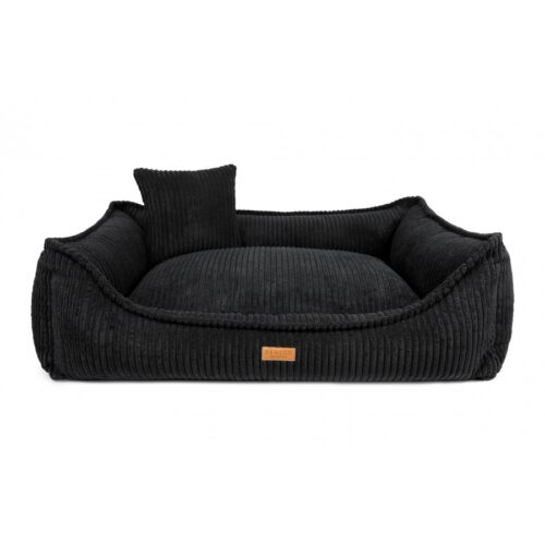 Grote hondenmand Hondenbed Surplus Rotan Bed Orthopedische Hondenmand Milano Ribbed Zwart – Visco Memory Foam – Luxe & Wasbaar