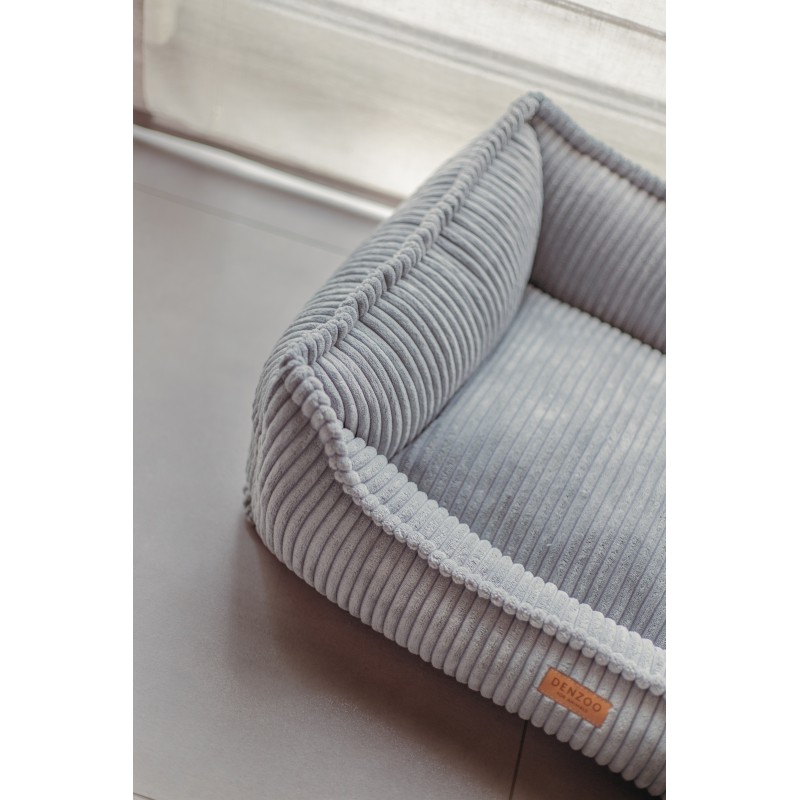 Denzoo Orthopedische Hondenmanden Orthopedische Hondenmand Milano Ribbed Grijs – Visco Memory Foam – Luxe & Wasbaar Orthopedische Hondenmand Milano Ribbed Grijs – Visco Memory Foam – Luxe & Wasbaar - Afbeelding 5