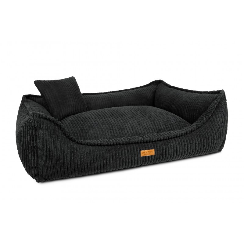 Denzoo Orthopedische Hondenmanden Orthopedische Hondenmand Milano Ribbed Zwart – Visco Memory Foam – Luxe & Wasbaar Orthopedische Hondenmand Milano Ribbed Zwart – Visco Memory Foam – Luxe & Wasbaar - Afbeelding 5