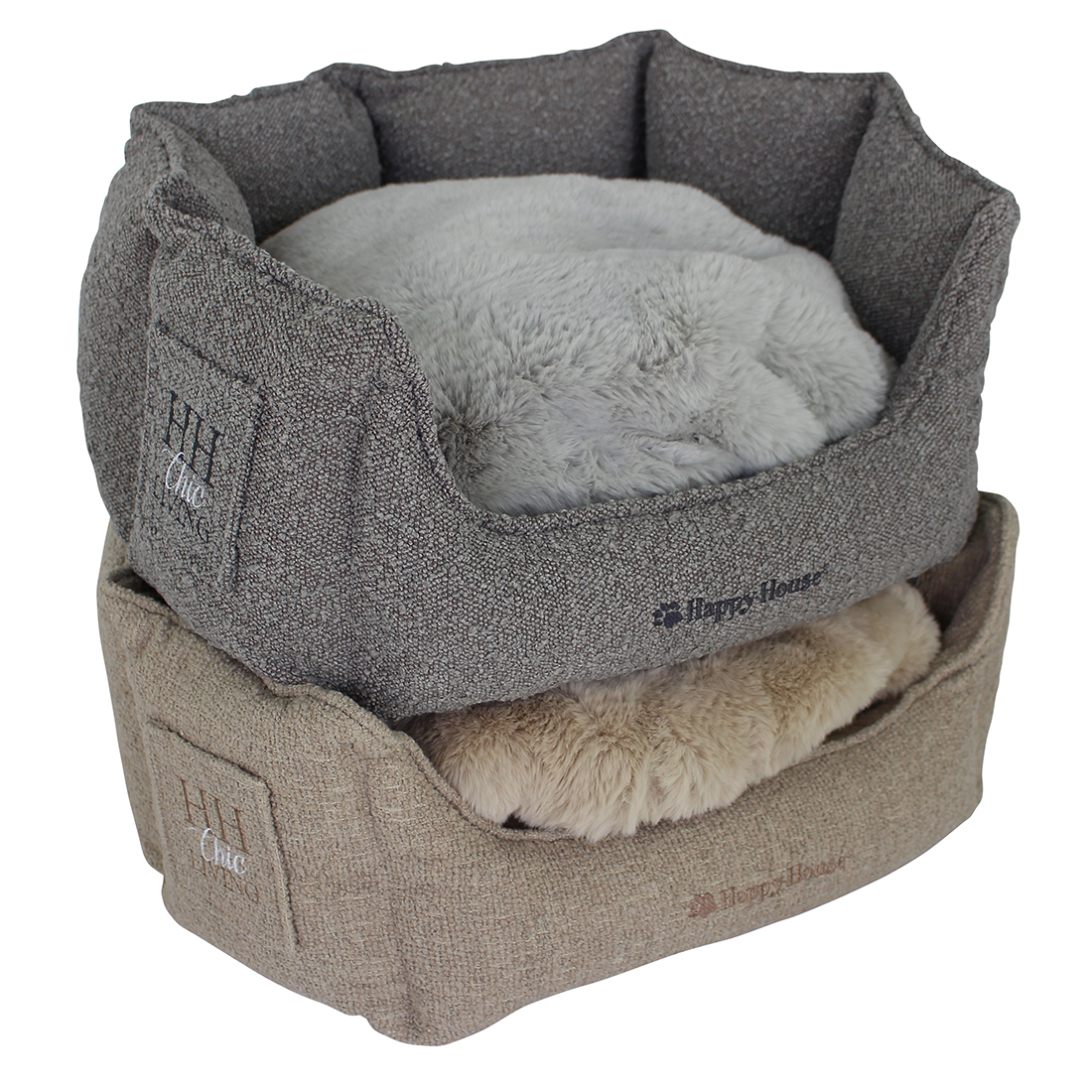 Happy House Happy House Hondenmand Chic Rond Boucle Beige Happy House Hondenmand Chic Rond Boucle Beige - Afbeelding 3
