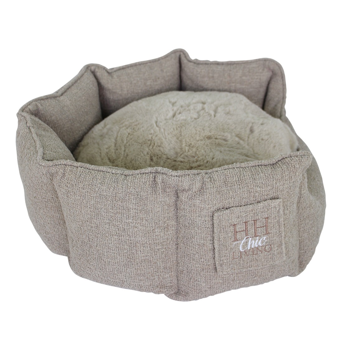 Happy House Happy House Hondenmand Chic Rond Boucle Beige Happy House Hondenmand Chic Rond Boucle Beige - Afbeelding 2
