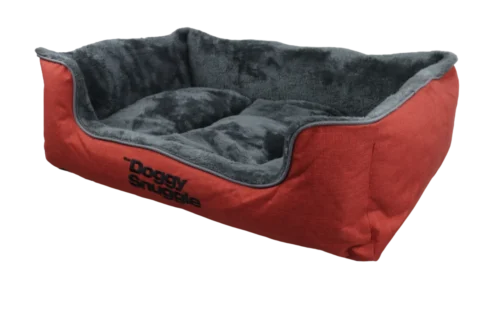 Grote hondenmand Hondenbed Surplus Rotan Bed Hondenmand Doggy Snuggle Rood